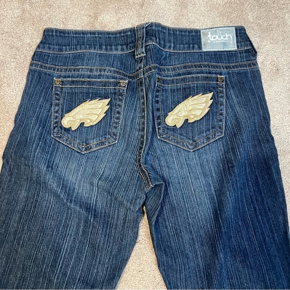 ⬇️ Touch by Alyssa Milano Philadelphia Eagles Flare Jeans 🦅 Size 29 - Picture 3 of 8